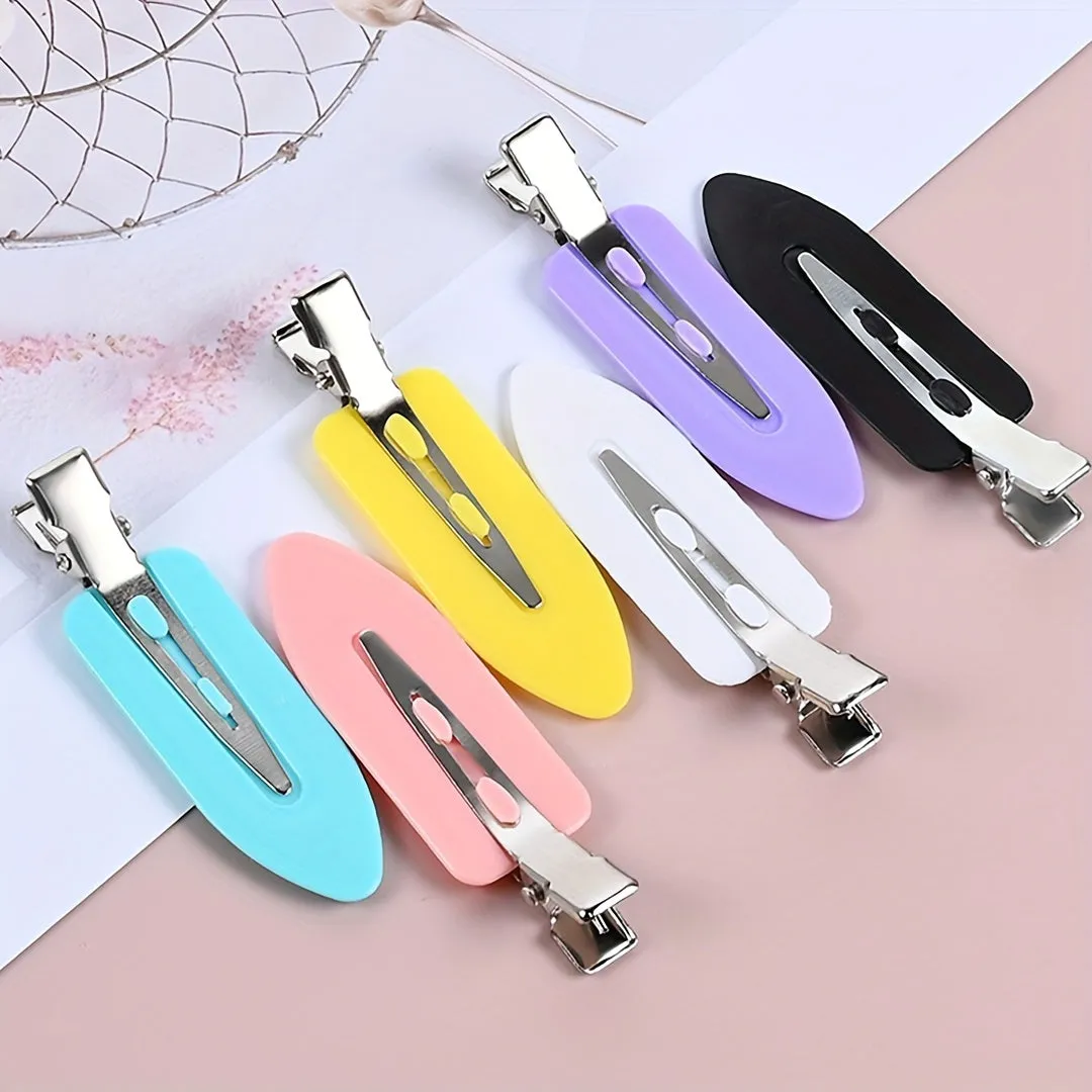 6 No Bend Hair Clips for Salon Hairstyling and Makeup