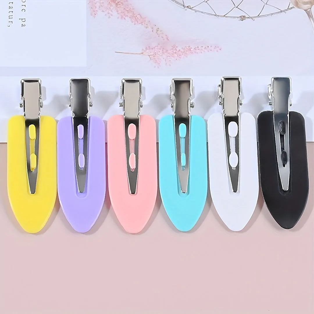 6 No Bend Hair Clips for Salon Hairstyling and Makeup