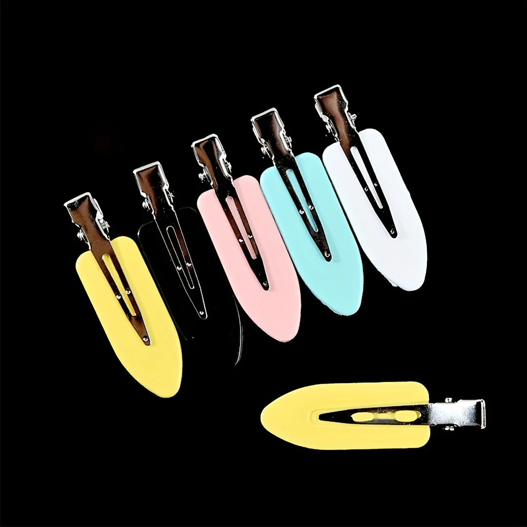 6 No Bend Hair Clips for Salon Hairstyling and Makeup