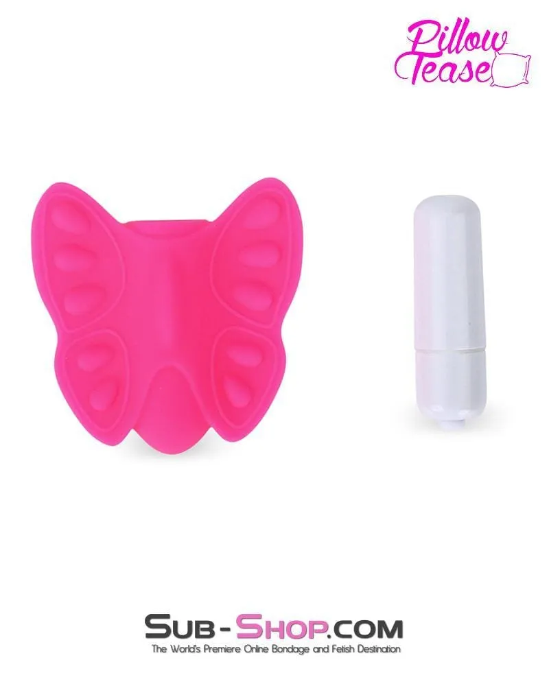 7089E      Wireless Pink Butterfly Silicone Bullet Massager - LAST CHANCE - Final Closeout!