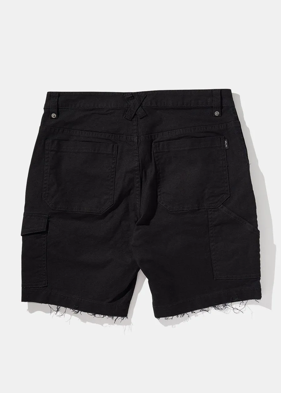 Afends Mens Heavy - Canvas Chino Walkshort - Black