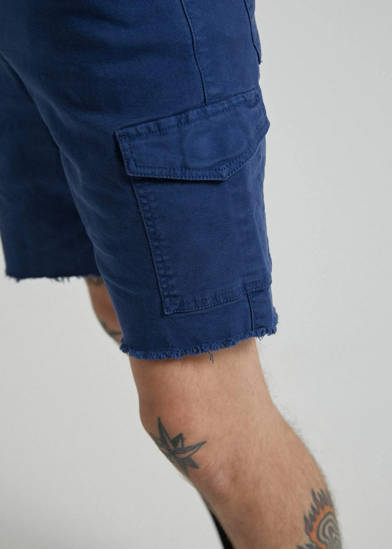 Afends Mens Heavy - Canvas Chino Walkshort - Work Blue