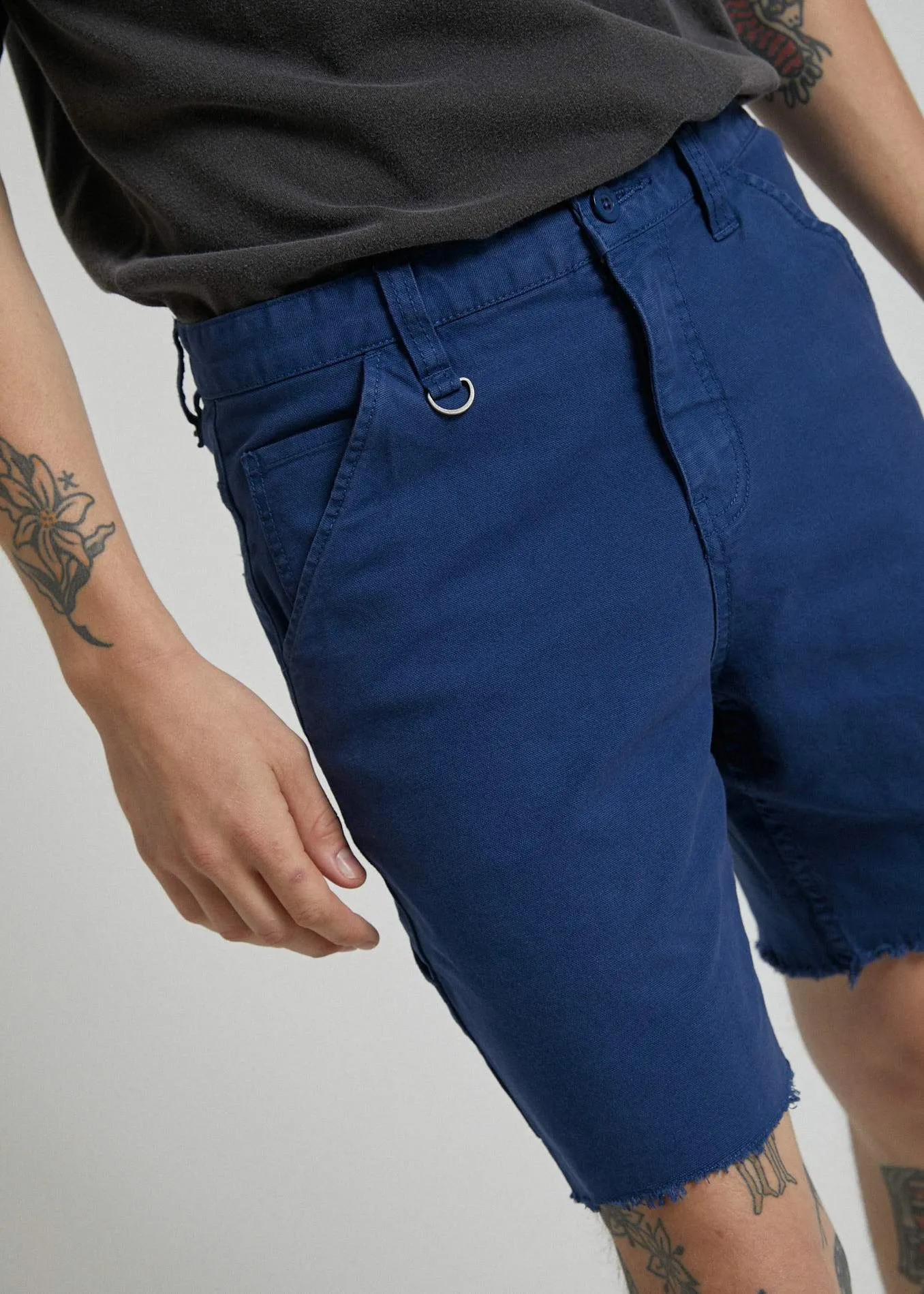 Afends Mens Heavy - Canvas Chino Walkshort - Work Blue