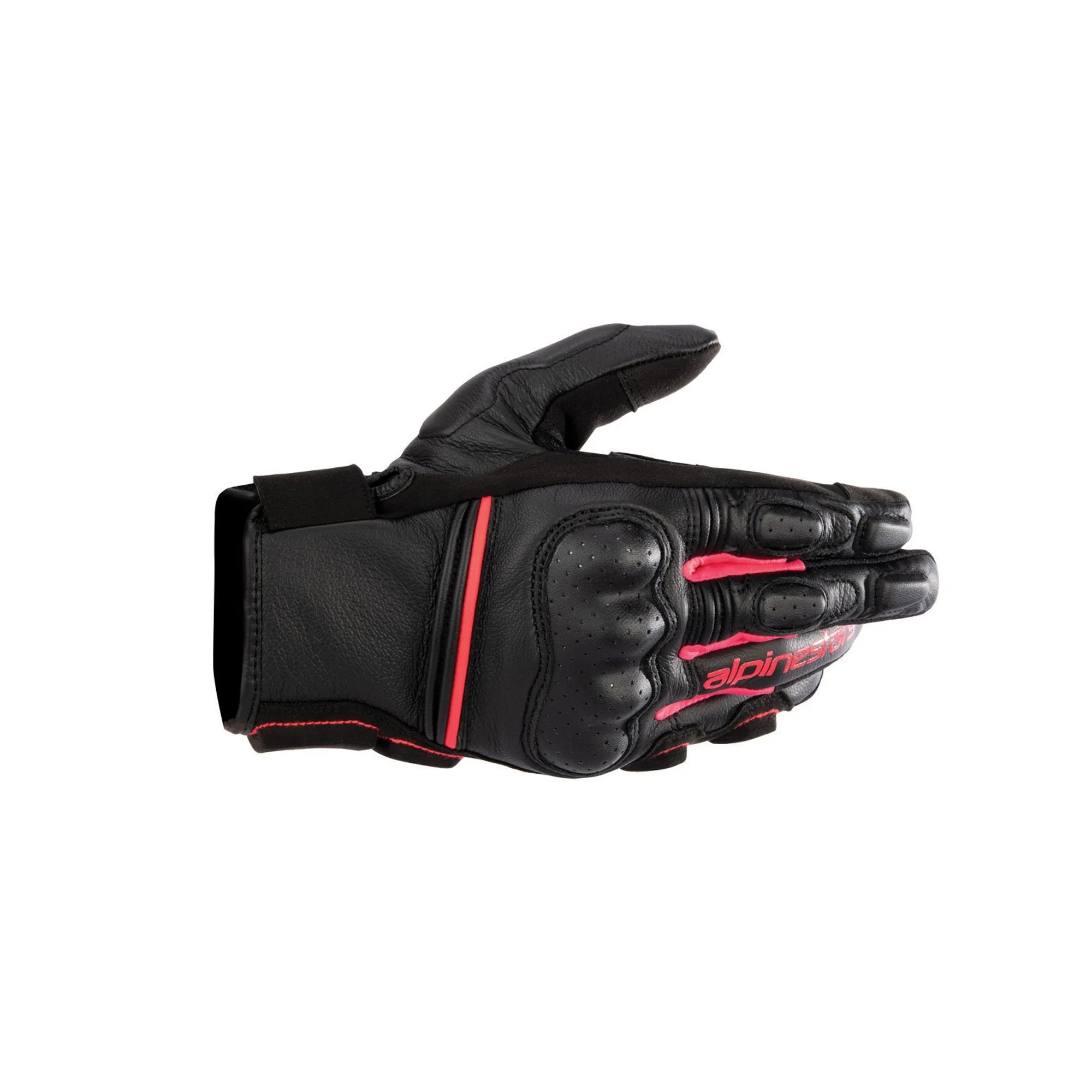 Alpinestars Stella Phenom Leather Motorcycle Gloves Black Diva Pink