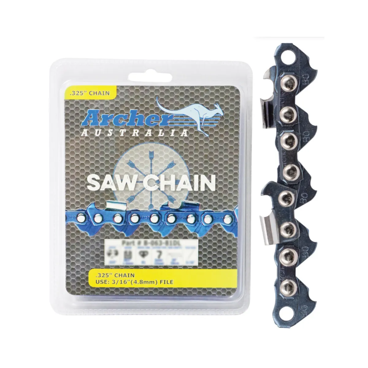 Archer Semi Chisel Chain - 15" .325 .050 64 DL (B-050-64DL)