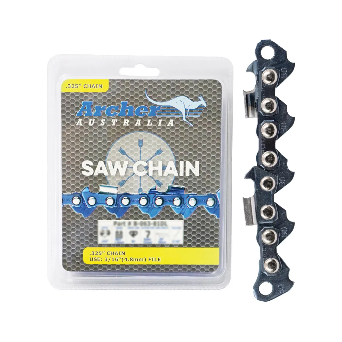 Archer Semi Chisel Chain - 16" .325 .050 66 DL (B-050-66DL)