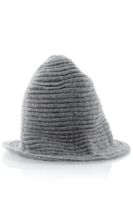 AUSTRIA Grey Wool Cloche Hat