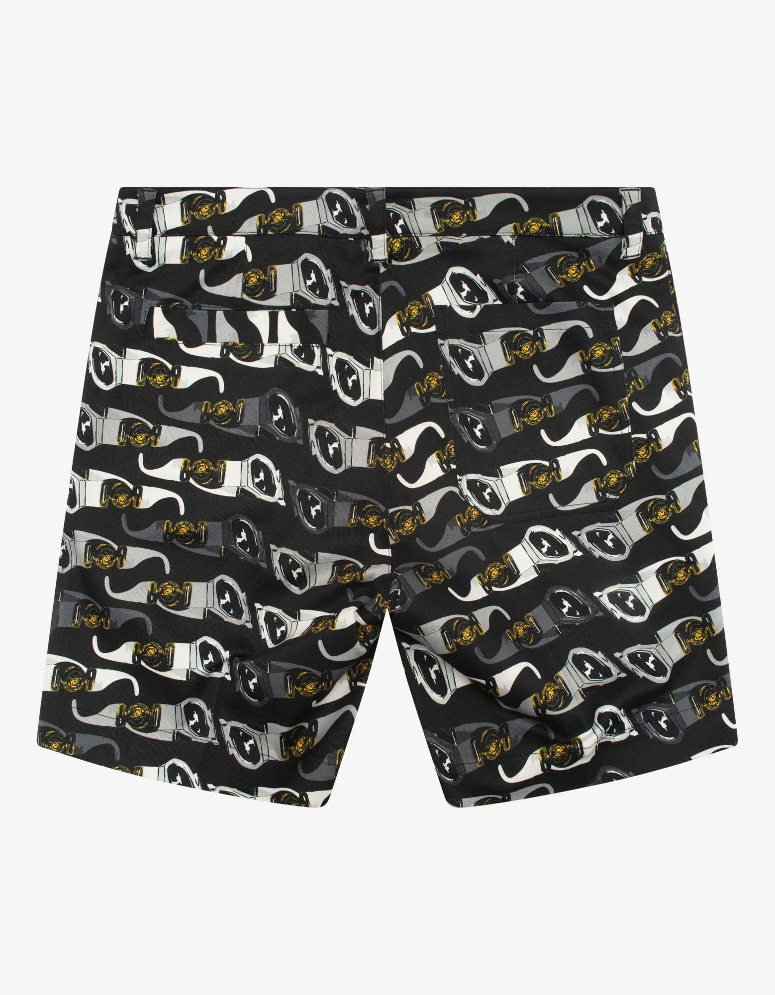 Black Biggie Sunglasses Print Chino Shorts