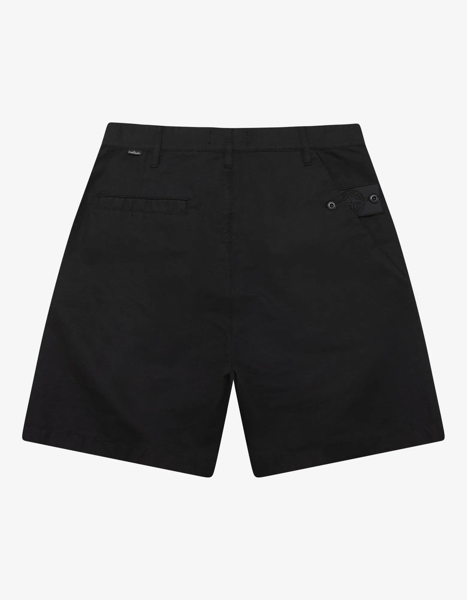 Black Zip Chino Shorts -