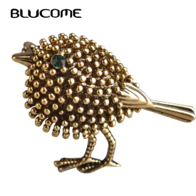 Blucome Vintage bird Brooches Lovely Little Birds Dress Collar Suit Sweater Banquet Decoration Women Brooch Hijab Pins jewelry