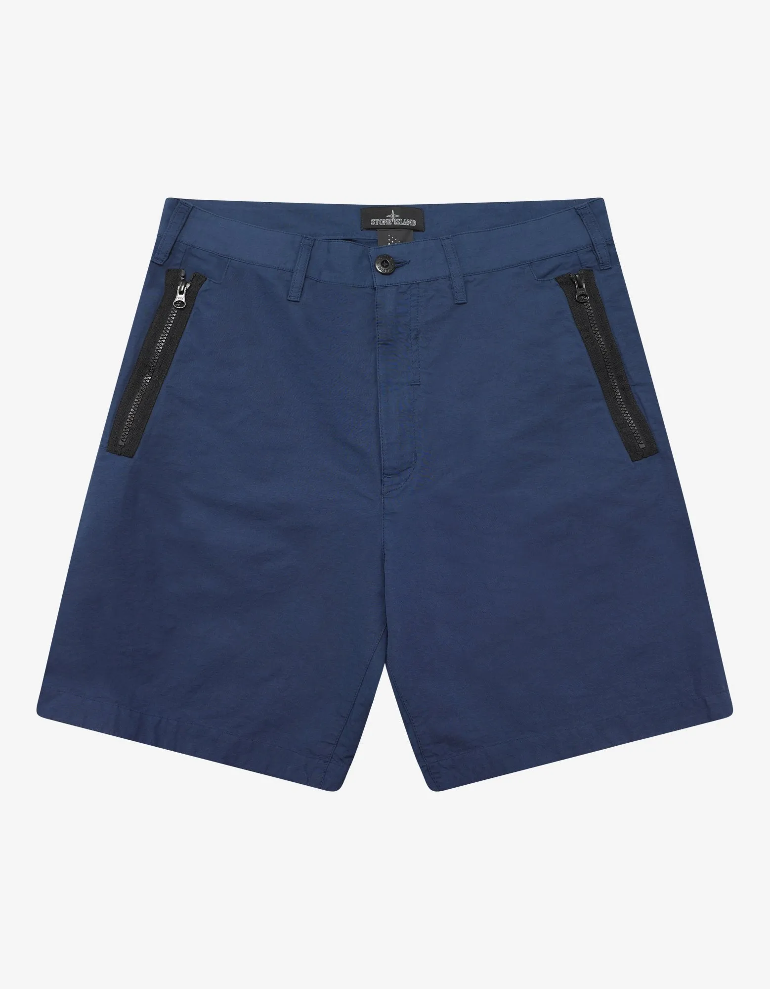 Blue Zip Chino Shorts