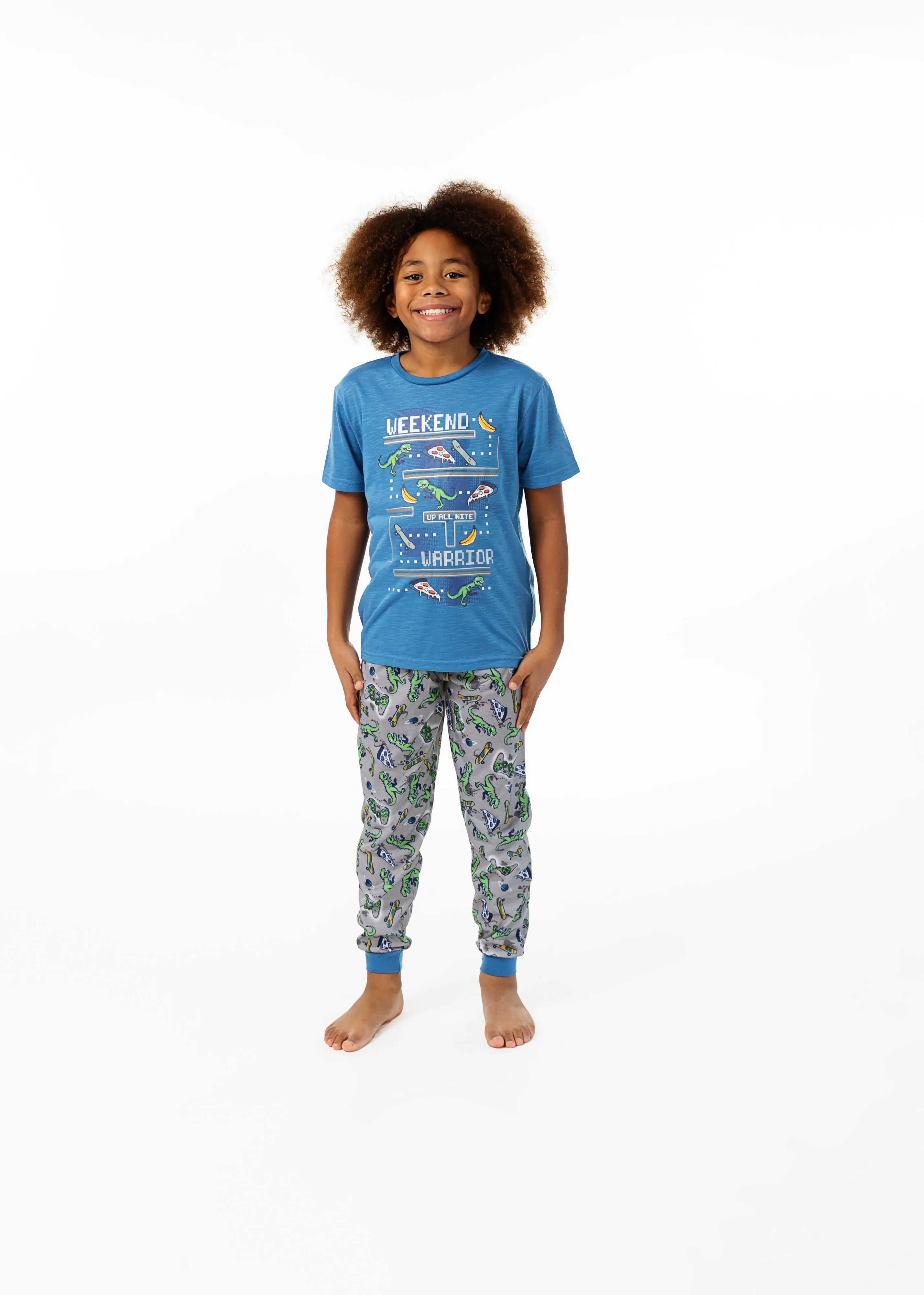 Boys Weekend Warrior 2-Piece Pajama Sleep Pants Set