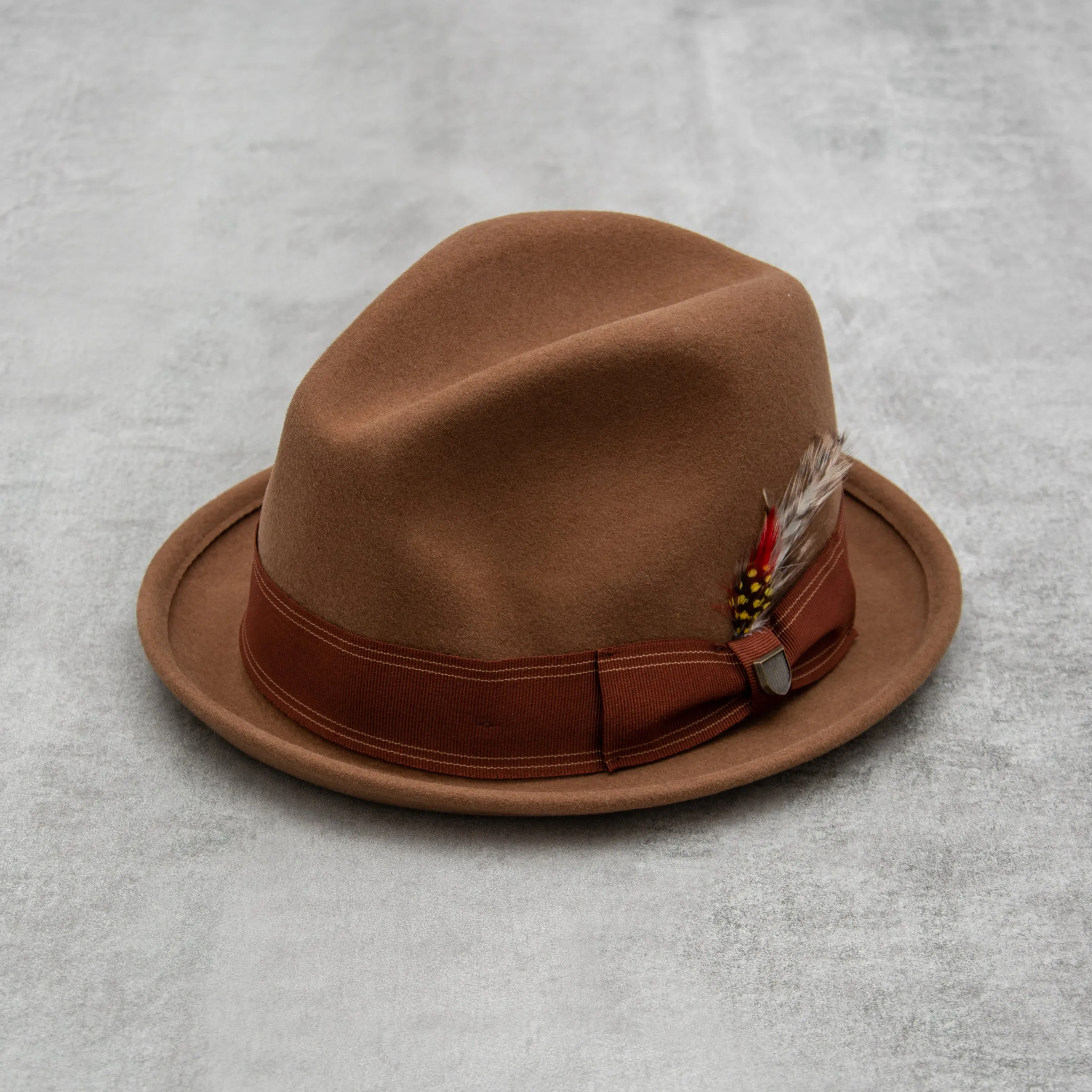 Brixton Gain Fedora - Washed Copper