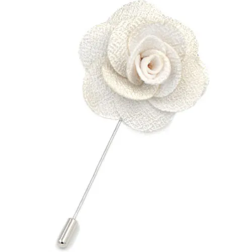 Brooch Flower Lapel Pin 18 Colors Women Men Fabric Rose Brooches Dress Accessories Wedding Party Formal Tuxedo Lapel Flower