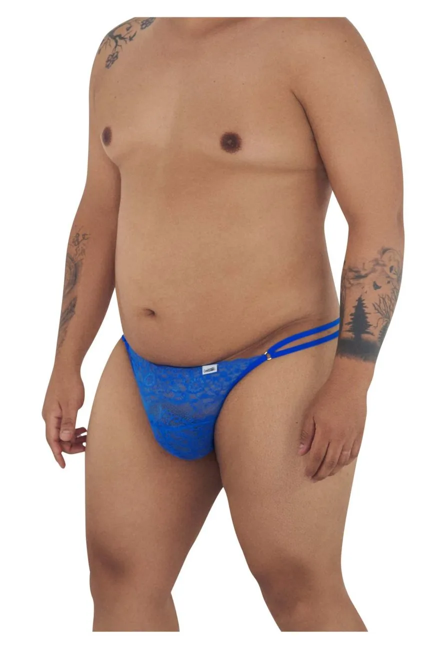 CandyMan 99421X Lace G-String Thongs Color Royal Blue