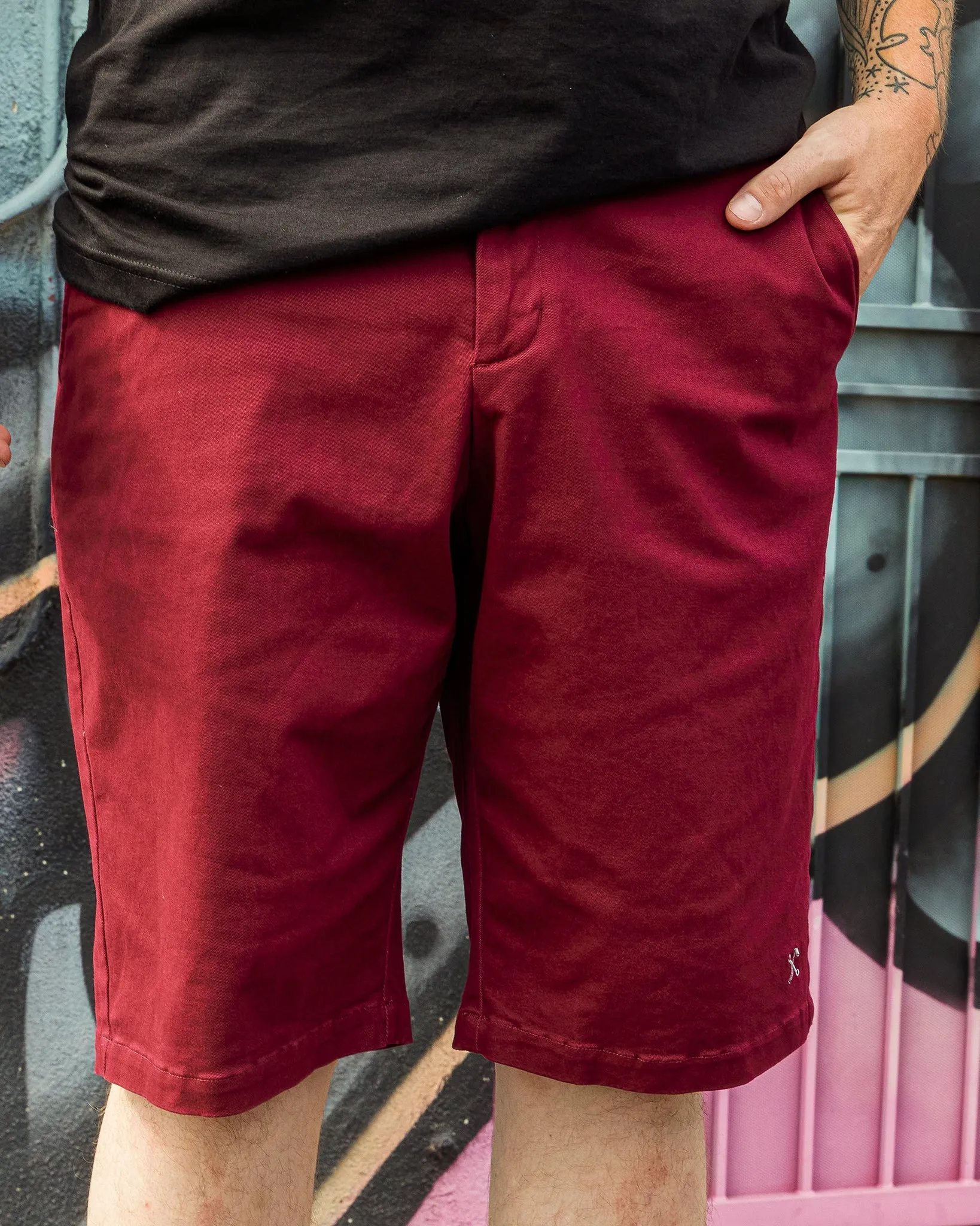 Chino Shorts - Maroon