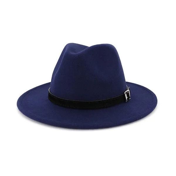 Classy Men Classic Navy Blue Fedora