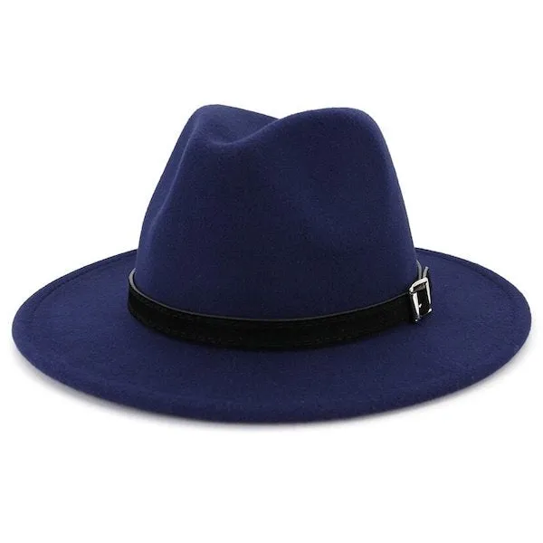 Classy Men Classic Navy Blue Fedora