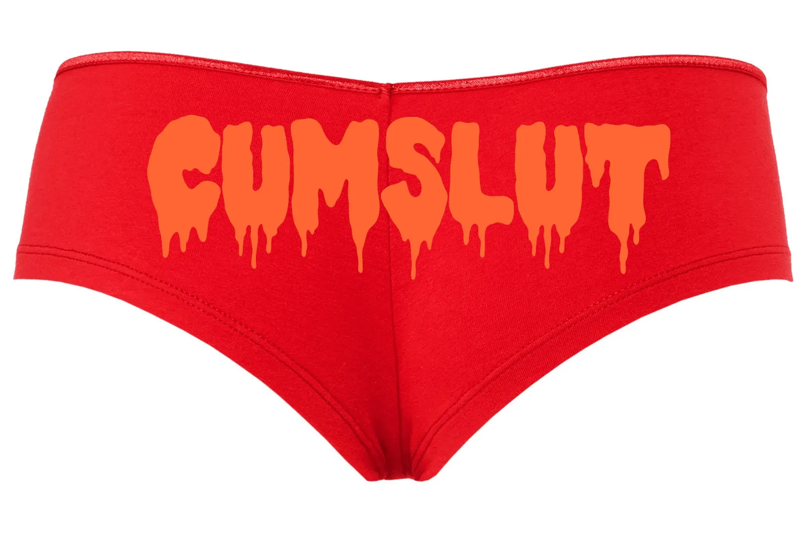 Cumslut • Red Boyshorts • Choose Your Color Text