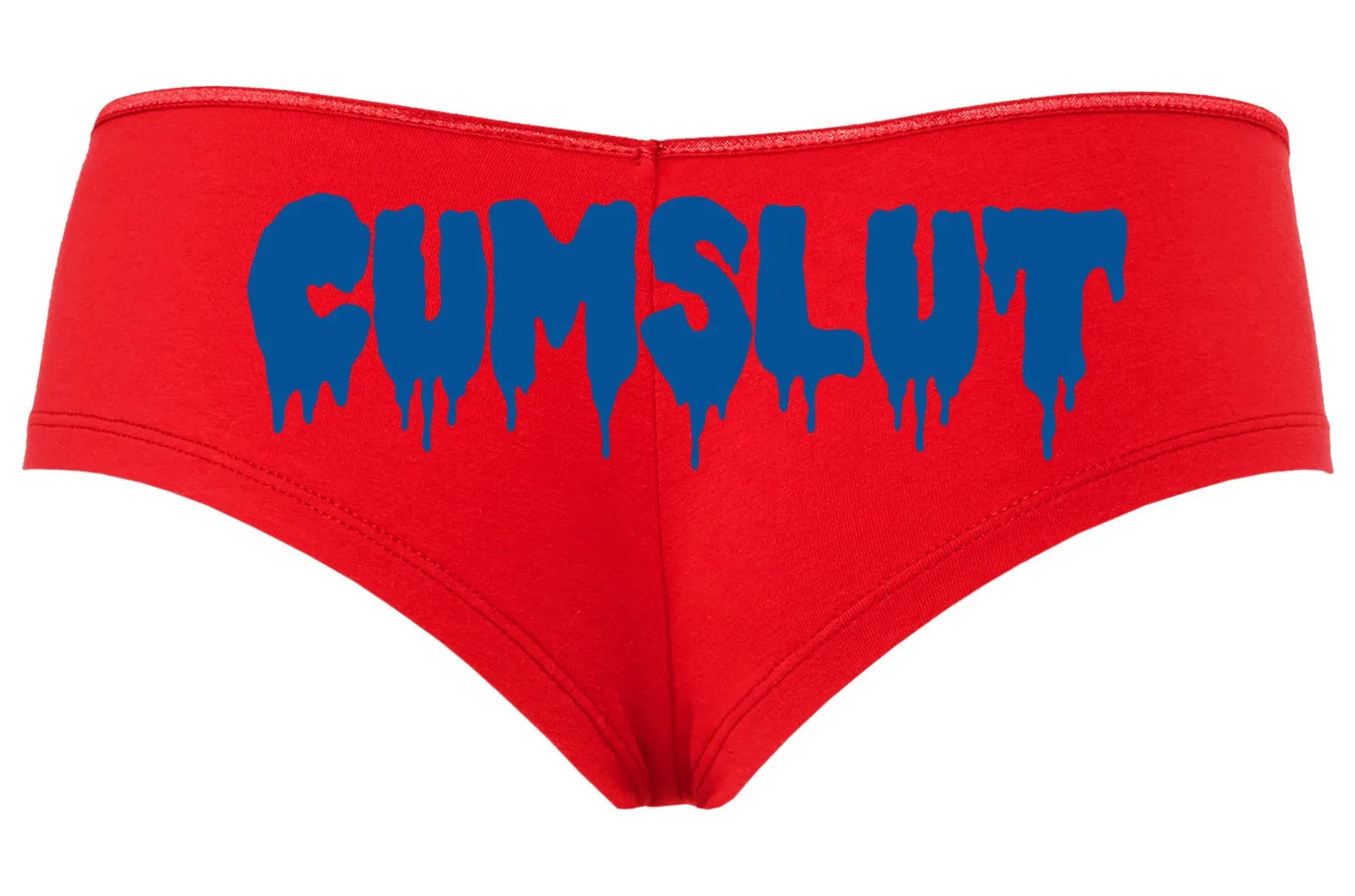 Cumslut • Red Boyshorts • Choose Your Color Text