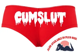 Cumslut • Red Boyshorts • Choose Your Color Text