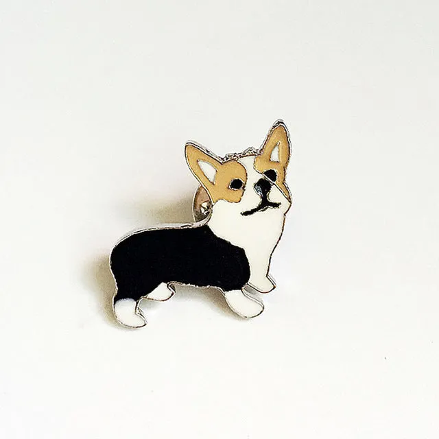 Dachshunds corgi dogs brooches pins pendant badge decorated pins jewelry cartoon cute brooches for men and women Fashion gifts