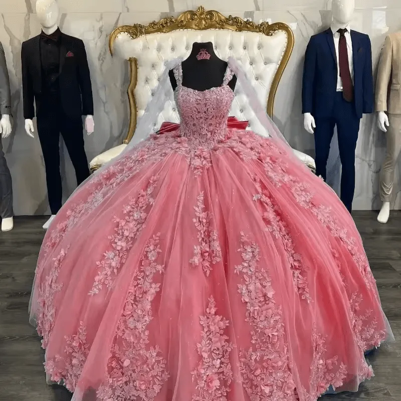 Fantasy Mexican Quinceanera Dresses Ball Gowns,Long Sleeve Sweet 15 Dress