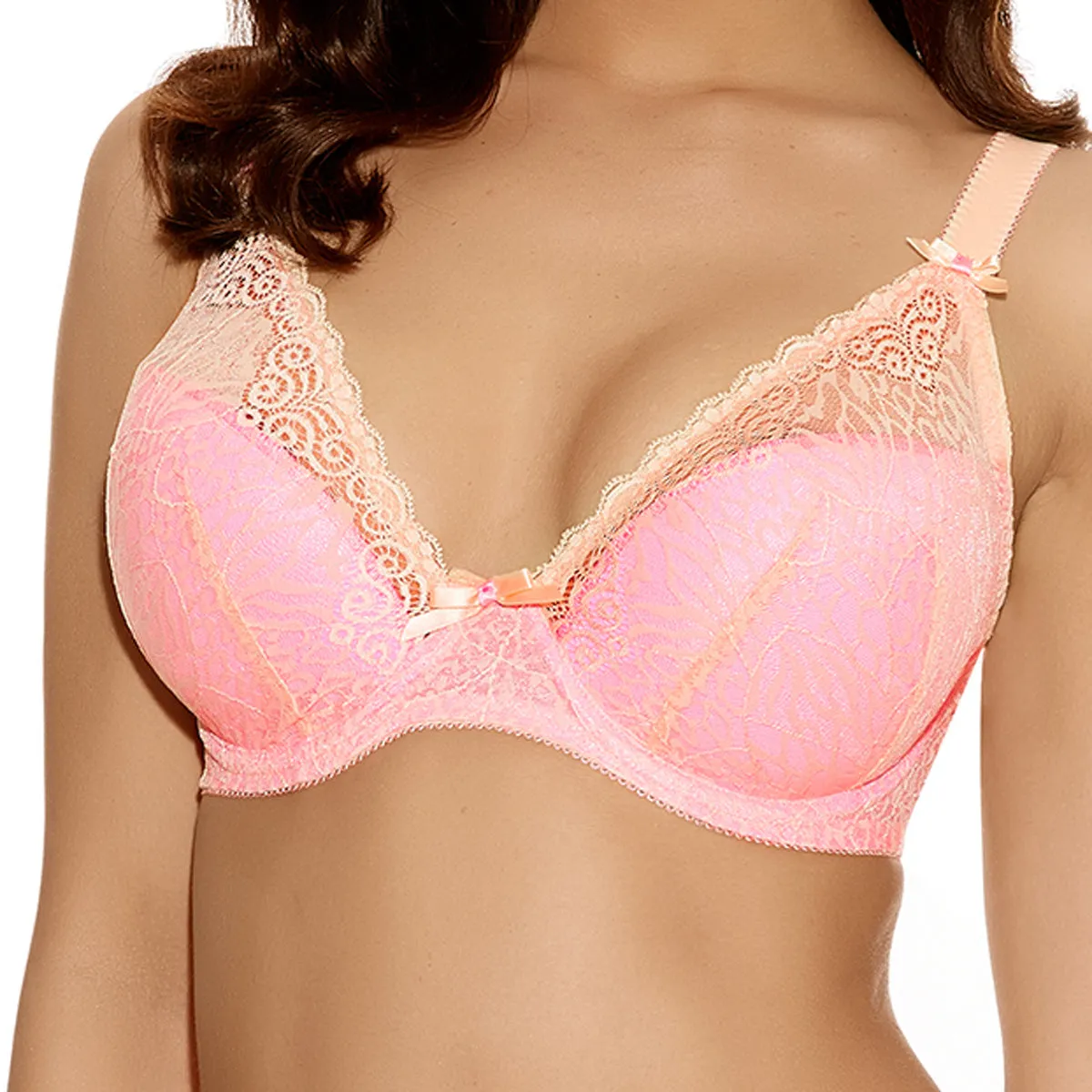 Freya Icon Underwire Moulded Plunge Bra, Milkshake