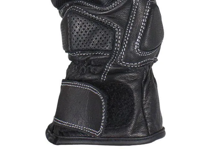 Full Finger Leather Riding Gloves, GLZ68-11N-DL