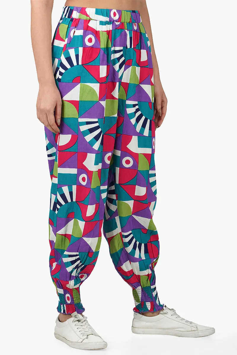 Geo Toucan Viscose Pants