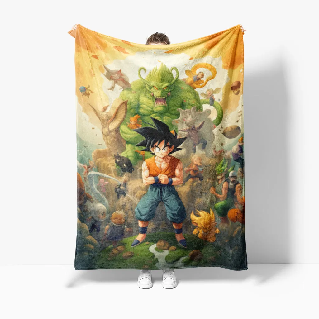 Gohan Mystic Form Large Sherpa Fleece Blanket