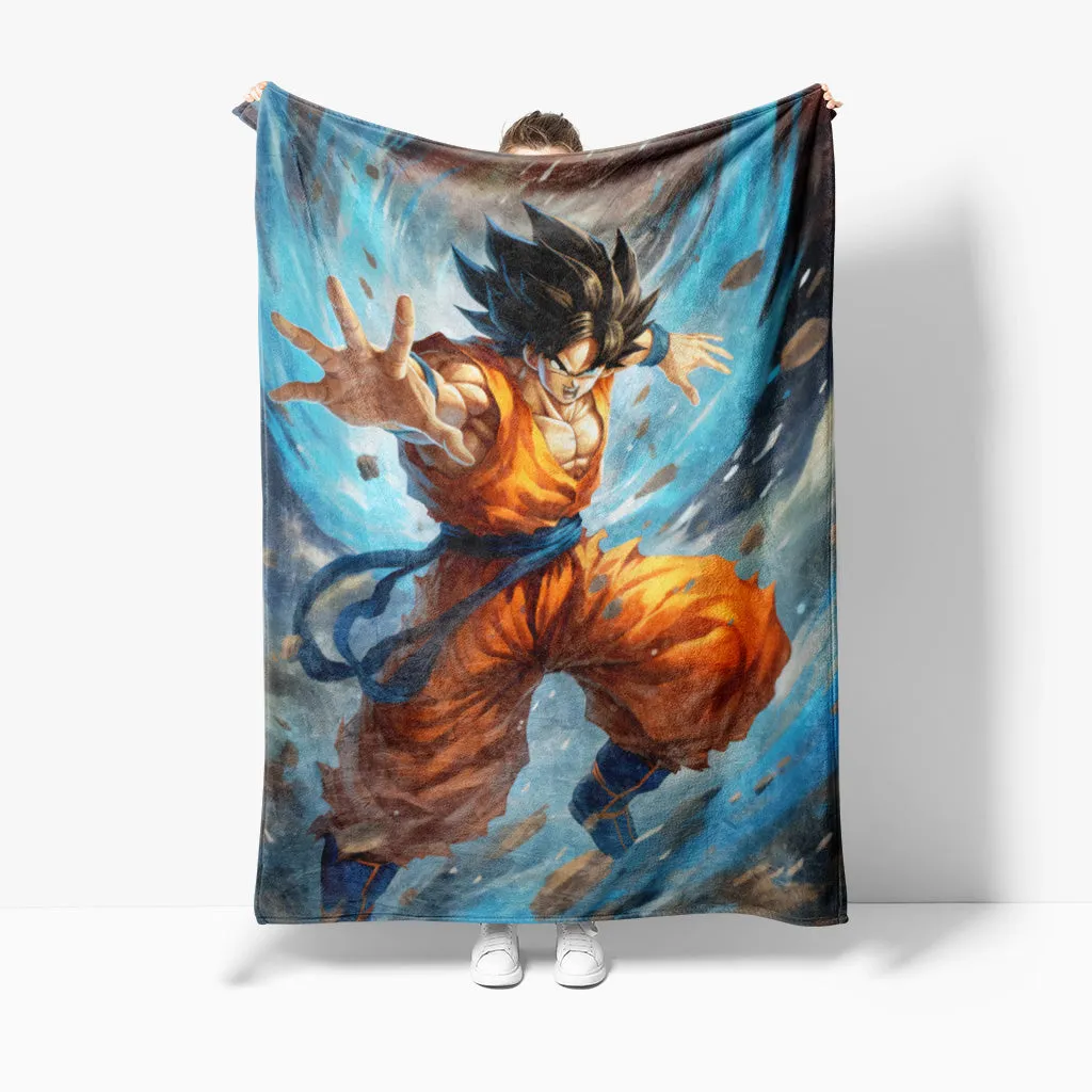 Gohan Mystic Form Large Sherpa Fleece Blanket