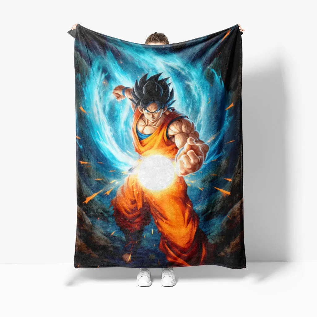 Gohan Mystic Form Large Sherpa Fleece Blanket