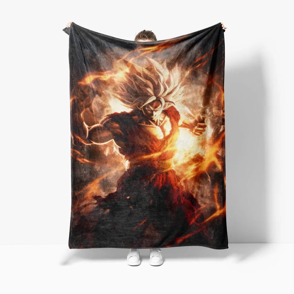 Gohan Mystic Form Large Sherpa Fleece Blanket