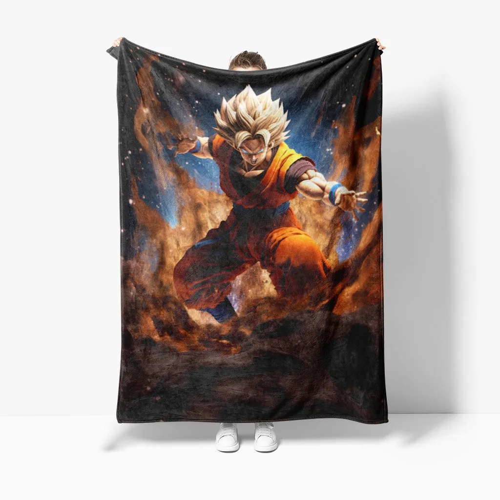 Gohan Mystic Form Large Sherpa Fleece Blanket