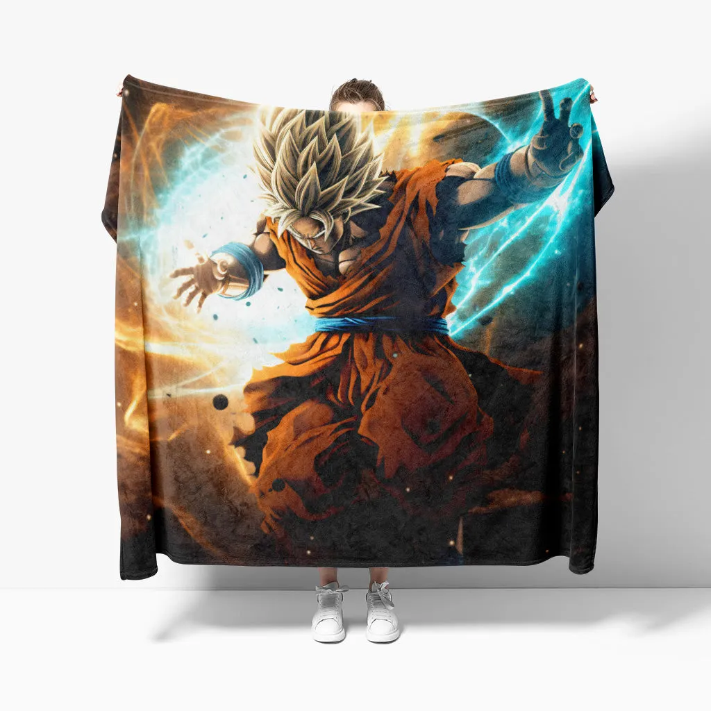 Gohan Mystic Form Large Sherpa Fleece Blanket