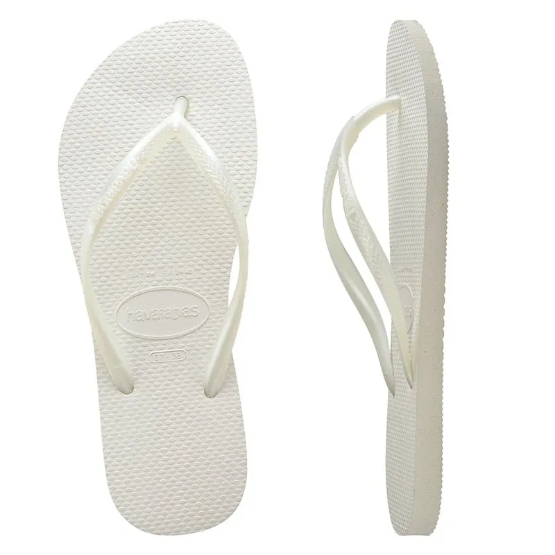 HAVAIANA SLIM METALLIC WHITE