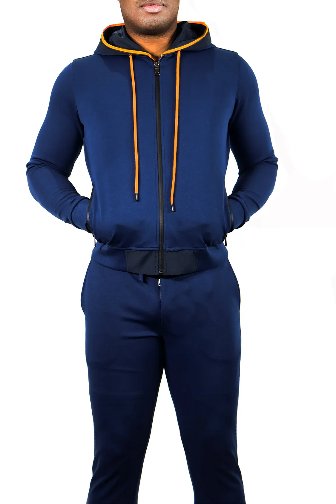 Indigo with Orange Jogger Set