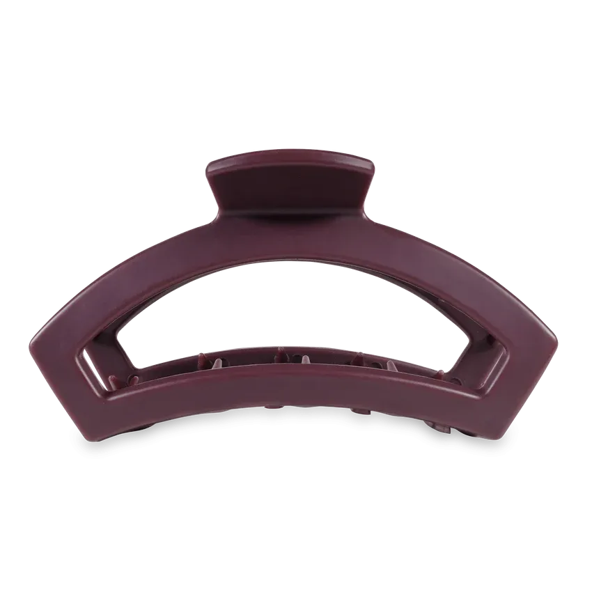 Large Teleties Open Claw Clip - Burgundy Bliss