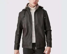 Leather Jackets Fur Hooded