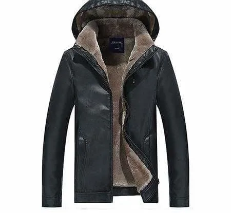 Leather Jackets Fur Hooded