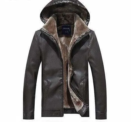 Leather Jackets Fur Hooded