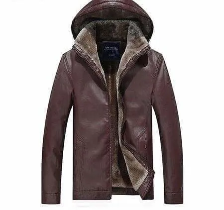 Leather Jackets Fur Hooded