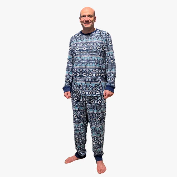 Men's Jogger Pajama Set - Festival of Lights Fair Isle