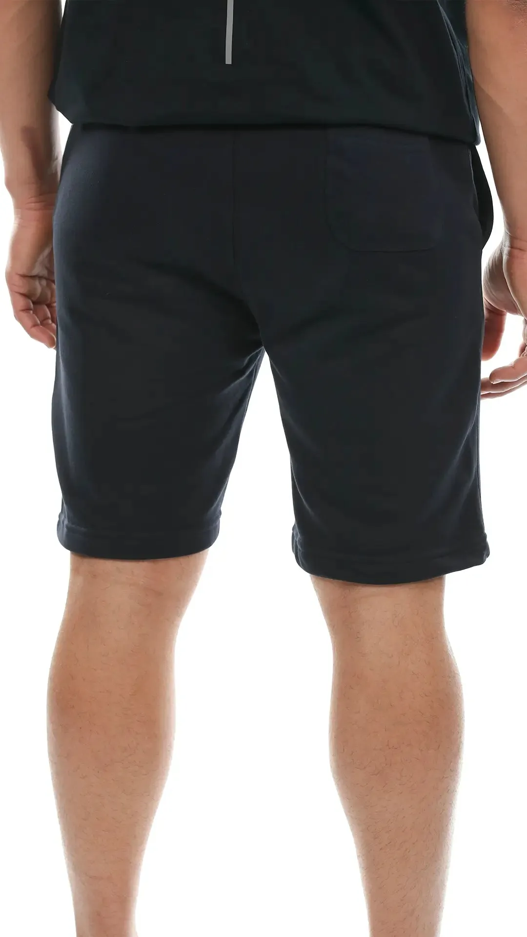 Navy Cotton Short With Elastic Waist