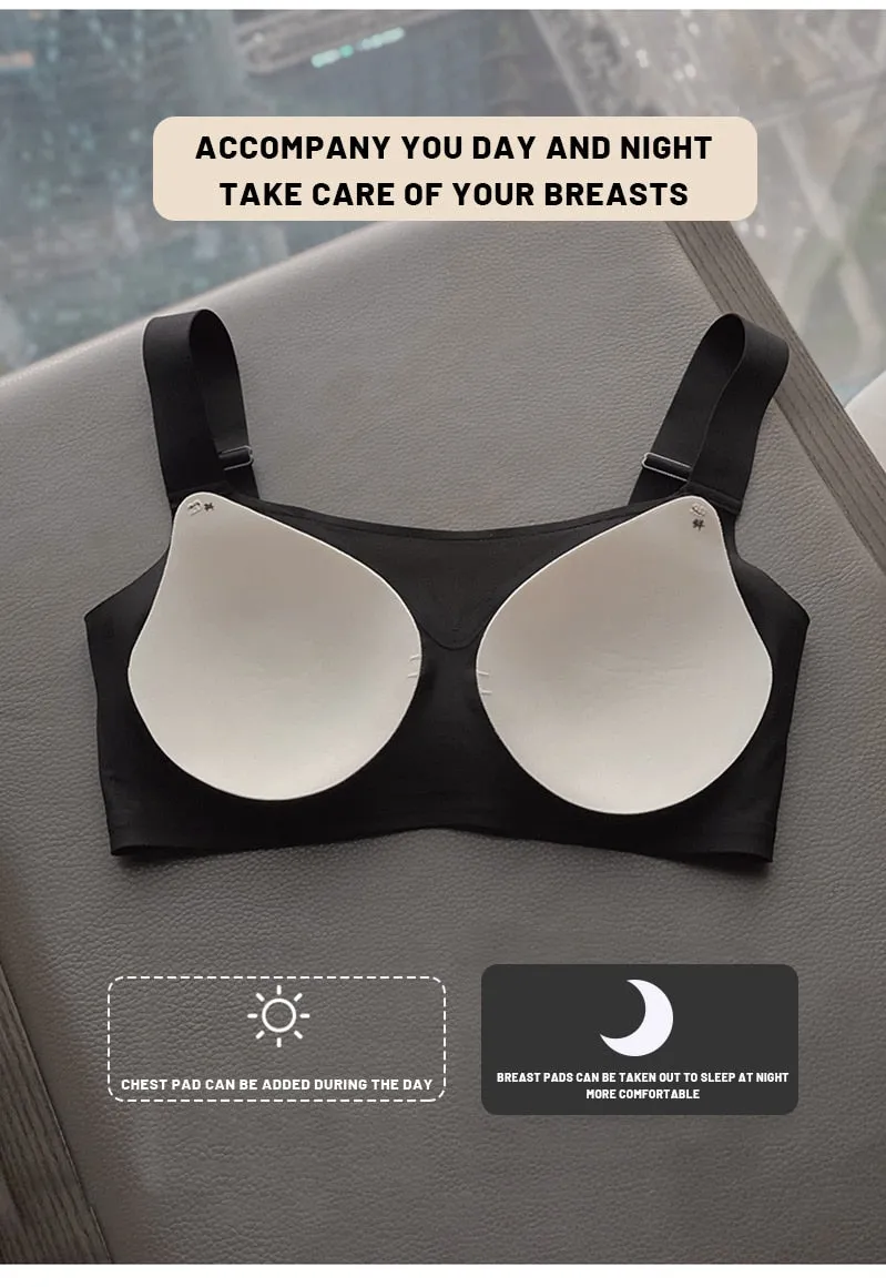 OCW Plus Size Bra Anti-Sagging Seamless Wireless Breathable Lingerie