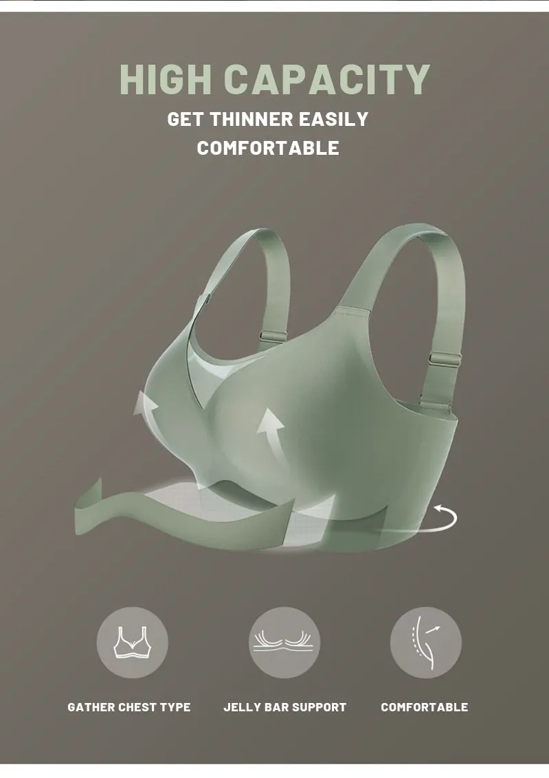 OCW Plus Size Bra Anti-Sagging Seamless Wireless Breathable Lingerie