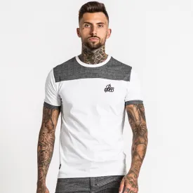 Oslo Tee - White/Black/Grey Check