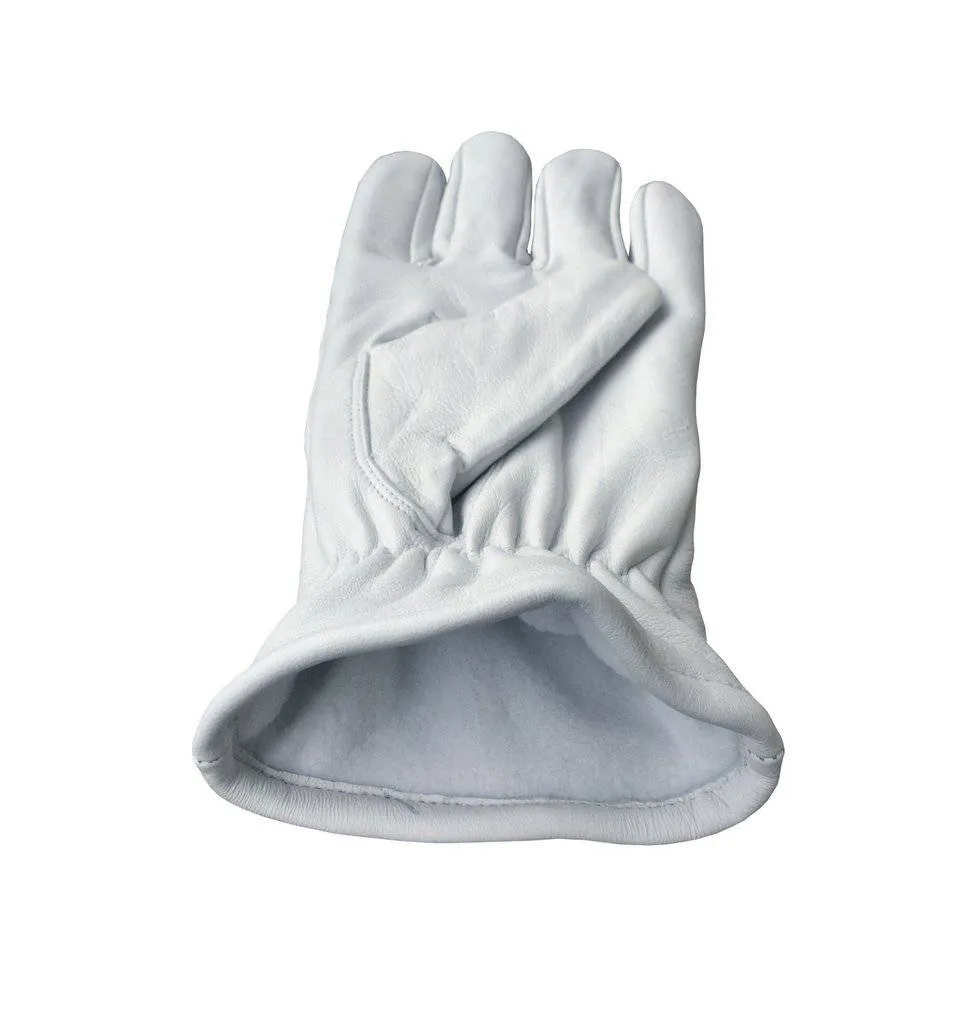 Past Master Blue Lodge Gloves - White Leather with Black California Regulation Emblem