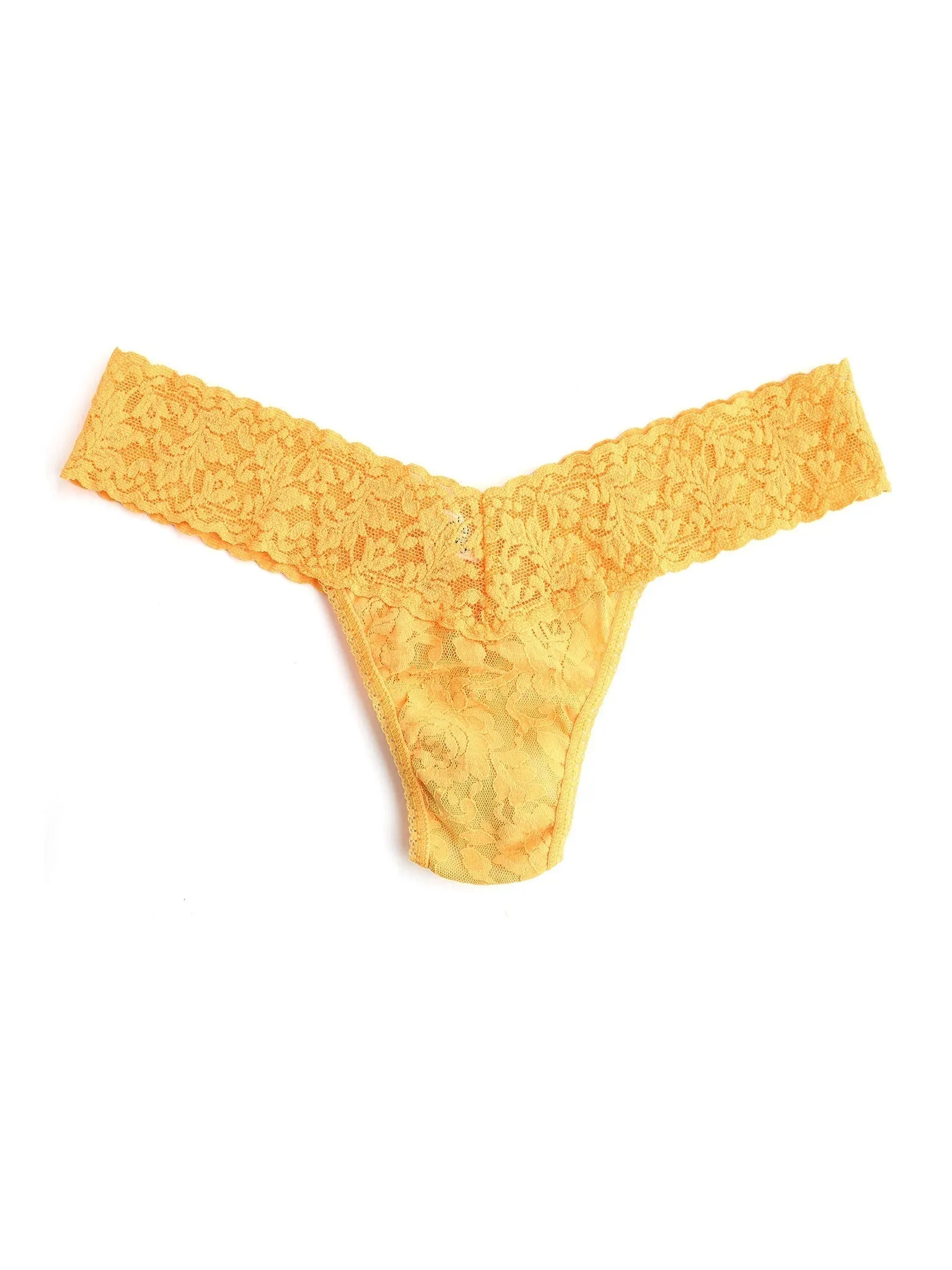 Petite Size Signature Lace Low Rise Thong Sunset Glow Orange Sale